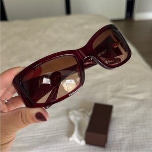 DEZI x MONET Montay collab Deep Red wrap Sunglasses